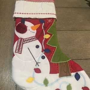 Pottery Barn Kids Snowman with Light Quilted Christmas Stocking,No monogram